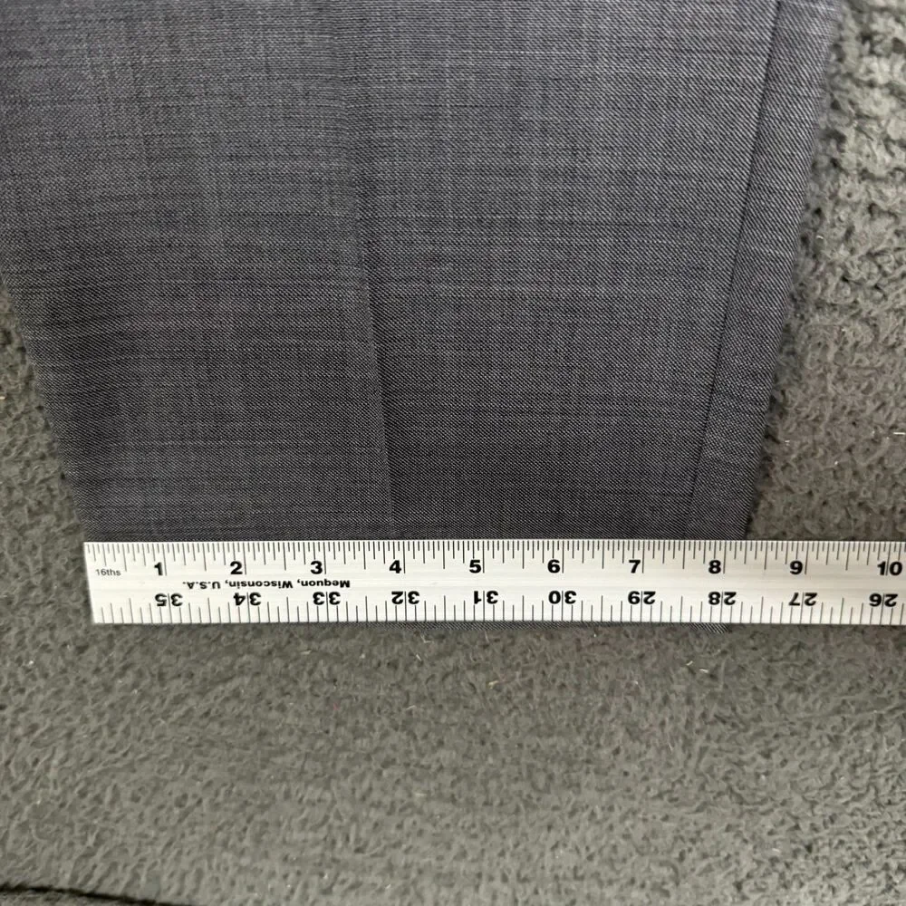 J Crew Dress Pants Mens 38x32 Gray Bowery Slim Fit Four Season Wool Stretch